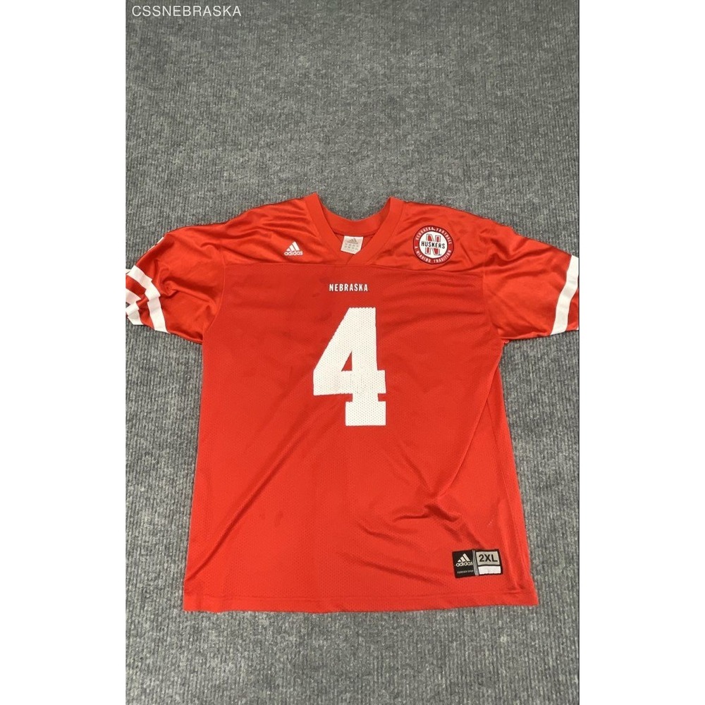 Adidas Nebraska Cornhuskers Football Jersey Men Premier #4 Red 2XL